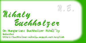 mihaly buchholzer business card